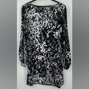 Laundry By Shelli Segal Black and White Midi Dress